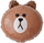 Фольгированный шар (18''/46 см) Фигура, Голова Медведя, 1 шт.