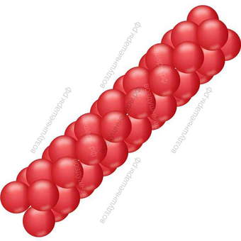 Красная гирлянда из шаров (классическая)