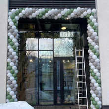 Арка трехцветная: оливковая серая и белая на вход