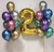 20 шаров + цифра золотая 2