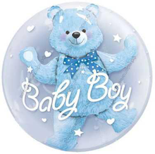 Шар с гелием  Круг, Медвежонок , Прозрачный, 61 см.