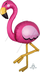 Шар (68''/173 см) Ходячая Фигура, Фламинго, в упаковке,1 шт.