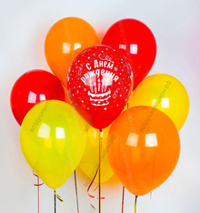 Букет из 9 гелиевых шаров "Яркость" на день рождение