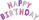 Мини-, Надпись "Happy Birthday" для девочки, 16", 41 см.