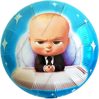 Шар круг с гелием, Босс Молокосос, 46 см 