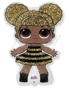 Шар с гелием Кукла ЛОЛ, LOL, Сияющая Королева, 86 см.