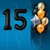 Комплект шаров с черными цифрами на 15 лет Элит