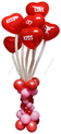 Фигура из шаров дерево любви "Валентинов День" Красное