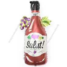 Шар с гелием  Фигура, Бутылка виноградного шампанского, 89 см.