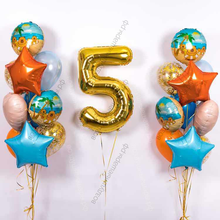 Сет из шаров с капибарами и цифрой на 5 лет
