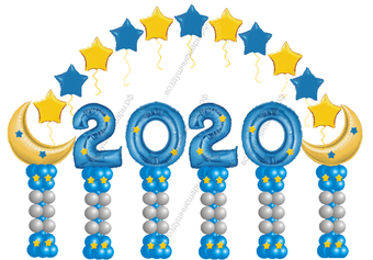 Композиция из шаров для оформления "Новогодняя ночь"