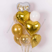 Букет из золотистых шариков "Love"