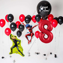 Фотозона из шаров Супер-кот и Леди Баг