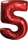 1 шт. "5" красная