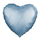 Шар (18''/46 см) Сердце, Стальной синий, Сатин, 1 шт.