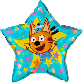 Звезда, Три Кота, Коржик с гелием 56 см.