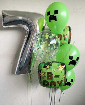 Шары для мальчика на 7 лет в Майнкрафт Пиксели