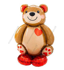 Воздушная фигура медведь Мишка влюбленный, 75см.