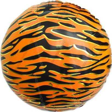 Шар с гелием  Круг, Сафари,Тигр, 46 см.