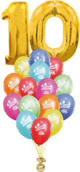 Букет "С Днем рождения" с двумя цифрами