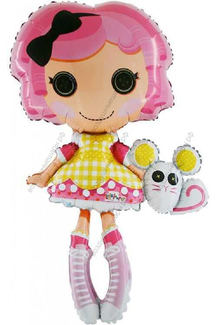 Шар с гелием  Фигура, Кукла маленькие пуговки, 81 см.