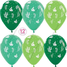 Шар с гелием  Кактус, Ассорти (030/031/037), пастель, 5 ст, 30 см.