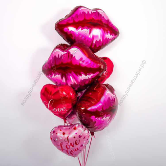 Букет из гелиевых шаров "Поцелуи"