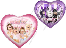 Шар (18''/46 см) Сердце, Robolox, Роболок, Розовый/Сиреневый, 1 шт., 27043