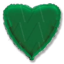Шар с гелием Большое Сердце, Зеленое, 81 см.