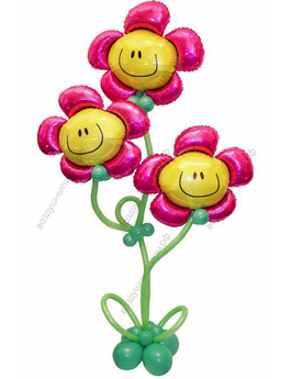 Композиция из шаров "Сказочные цветы"