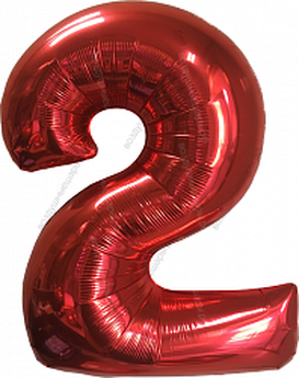 Шары цифры КРАСНЫЕ с гелием