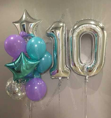 Букет шаров на день рождения ребенка 10 лет