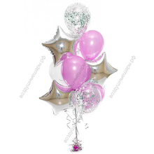 Фонтан шаров на выписку со звездами, Девочка