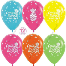 Шар с гелием  С Днем Рождения! (тропический микс), Ассорти, пастель, 5 ст, 30 см.