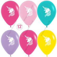 Шар с гелием  Единорог, Ассорти, пастель, 2 ст, 30 см.
