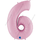 Розовая (pink) цифра 6