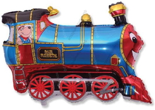 Шар с гелием  Фигура, Паровозик, Синий, 79 см.