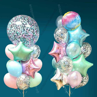 Украшение на День рождения Радость и Нежность, два фонтана