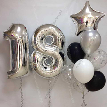 Фонтан из шаров на День Рождения с двумя цифрами
