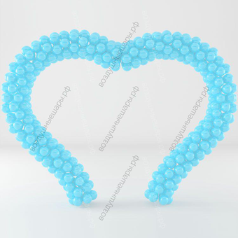 Большое Сердце из шаров на входную дверь