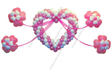 Сердце с цветочками и лентами "нежные чувства"