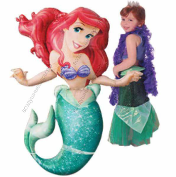 Шар Русалочка с гелием, ходячий