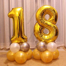 Цифры на День рождение на подставке из шаров "На 18 лет"