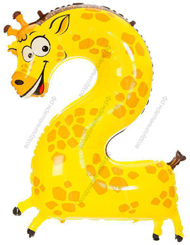 Шары цифры ВЕСЕЛЫЕ ЖИВОТНЫЕ с гелием