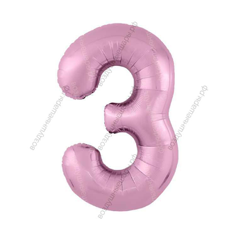 Шары-цифры Розовые гелиевые, 90см