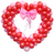 «Сердце с бантом» из шаров ко Дню Валентина (Сердце плетеное с бантом "Валентинов день") Розово-красное