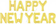 Надпись "Happy New Year" Золото