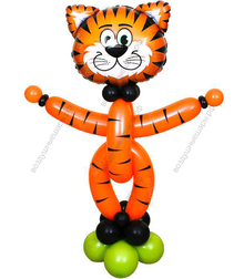 Тигр из воздушных шаров шдм большой