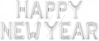 Надпись "Happy New Year", надутая воздухом