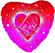 Шар с гелием  Сердце, Я люблю тебя , 46 см.